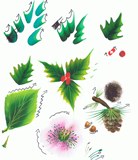 Brush stroke comma christmas